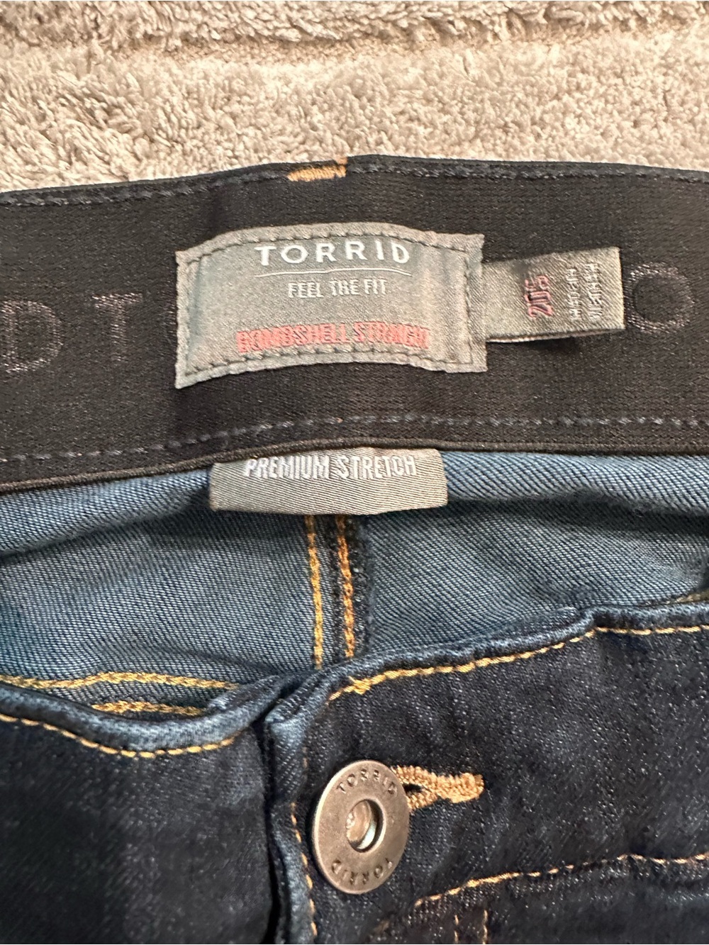torrid dark denim straight leg jeans - Picture 2 of 6